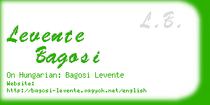 levente bagosi business card